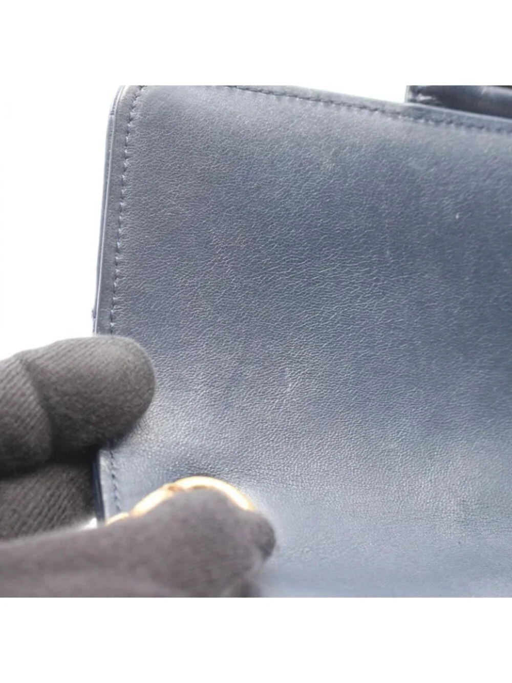 Chanel Shoulder Bag Quilted Navy Lambskin Small Flap Chain